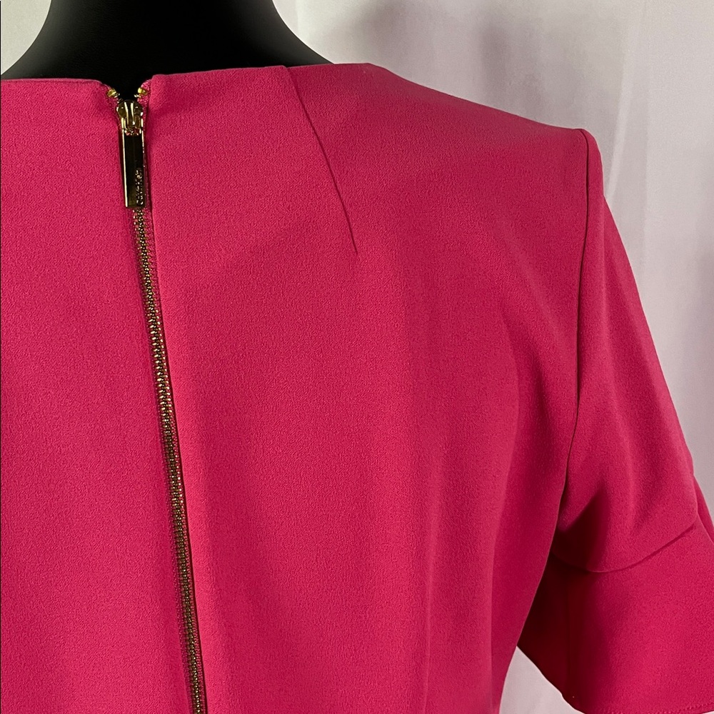 Calvin Klein Pink Flutter Sleeve Sheath Dress - Picture 11 of 16